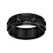 8mm Step-Edge Diagonal-Cut Comfort Fit Band in Black Tungsten Carbide
with Wire Brush Finish