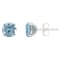 6mm Round Sky Blue Topaz Rhodium Over Sterling Silver Stud Earrings