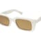 Garrett Leight Teen Spirit Rectangular Frame / Semi Flat Marigold Lenses Sunglasses