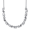 Rhodium Over Sterling Silver Polished Fancy Cubic Zirconia Necklace