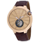 Christian Van Sant Men's Cyclone Automatic Rose Dial, Brown Leather
Strap Watch