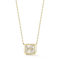 Rachel Zoe Rectangle CZ Solitaire Pendant Necklace in 14K Gold Over
Sterling Silver