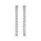 White Diamond H-I I1 Platinum Hoop Earrings 2.00ctw