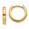 14k Yellow Gold 5/16" Round Hinged Hoop Earrings