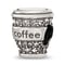 Sterling Silver Crystal To-Go Coffee Cup Bead