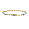 14k Yellow Gold and Rhodium Over 14k Yellow Gold Diamond and Ruby Bracelet