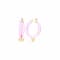 14K Yellow Gold Over Sterling Silver Acrylic Mini Butterfly Charm Hoop
Earrings in Pink
