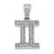 Rhodium Over 14K White Gold Diamond Gemini Zodiac Pendant