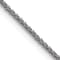 Rhodium Over 18K White Gold 1mm Solid Diamond-Cut Spiga 18 Inch Chain