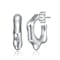 Dripping Hoop Earrings In Rhodium Over Brass