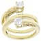 Contemporary Lab-Grown Diamond Two-Stone Bypass Ring 0.75ctw In 14K Gold
Over Sterling Silver