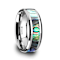 MAUI Tungsten Wedding Band with Mother of Pearl Inlay 8mm