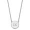 Rhodium Over Sterling Silver LogoArt Sigma Kappa Large Enamel Pendant Necklace