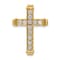 14k Yellow Gold Diamond Latin Cross Chain Slide Pendant