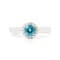 Paraiba Blue Apatite and Lab Grown Diamond Accent Ring Rhodium Over
Sterling Silver 0.69ctw