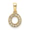 14K Yellow Gold Diamond Letter O Initial with Bail Pendant