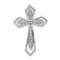 Rhodium Over 14k White Gold Diamond Cross chain slide