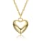 Polished Heart Pendant Necklace In 14K Gold Over Sterling Silver