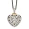 Sterling Silver Antiqued with 14K Accent Diamond Vintage Necklace