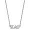 Rhodium Over Sterling Silver LogoArt Kappa Alpha Theta Medium Pendant Necklace