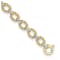 14K Two-Tone Oval and Twisted Round Link 7.5 in Bracelet