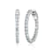 Sky Blue Topaz Platinum Over Sterling Silver Hoop Earrings