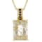Golden Rutilated Quartz And Smoky Quartz Pendant Necklace In 18K Gold
Over Sterling Silver