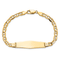 14k Yellow Gold Mariner Link Soft Diamond Shape ID Bracelet