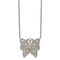 Rhodium Over Sterling Silver with 14K Accent Diamond Necklace