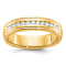 10K Yellow Gold Men's Polished and Milgrain 11-Stone Diamond Ring 0.275ctw