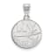 Rhodium Over Sterling Silver NHL LogoArt New York Islanders Medium Pendant