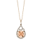 3.43ctw Morganite and Diamond Pendant in 14k Rose Gold