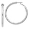 Rhodium Over 14k White Gold Polished 1 5/8" Round Hoop Earrings