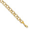 10k Yellow Gold 8.5mm Diamond-Cut Triple Link Charm Bracelet