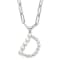 Rhodium Over Sterling Silver 3-5.5mm Freshwater Cultured Pearl LETTER D
18-inch Necklace