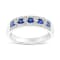 Sapphire and Diamond 14k White Gold Band Ring 0.66ctw
