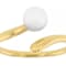Freshwater Pearl Bypass Ring In 14K Gold Over Sterling Silver