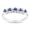 0.53ctw Sapphire and Diamond Band Ring in 14k White Gold