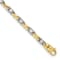 10k Yellow Gold and 10k White Gold 3.5mm Fancy Link Bracelet