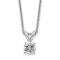 Rhodium Over 14K Gold 1/2 ct. 5.0mm Round G H I True Light Moissanite
Solitaire Pendant with Chain