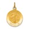 14K Yellow Gold Guardian Angel Medal Charm