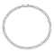 14K White Gold 3mm Flat Figaro Chain Bracelet