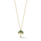 Rachel Zoe CZ Puffed Mushroom Pendant Necklace in 14K Gold Over Sterling Silver