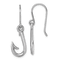 Rhodium Over Sterling Silver Polished Hook Dangle Earrings