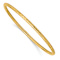 14k Yellow Gold 3mm Polished Diamond-Cut Slip-on Bangle