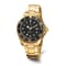 Men's Charles Hubert Gold-plated Stainless Steel Black Dial Watch