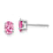 Rhodium Over 14K White Gold Pink Sapphire Earrings
