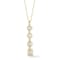 Rachel Zoe Mixed Shape CZ Bar Lariat Necklace in 14K Gold Over Sterling Silver