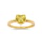 Heart Shape Lab Created Yellow Sapphire 18K Yellow Gold Over Sterling
Silver Solitaire Ring