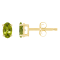 5x3mm Oval Peridot 14k Yellow Gold Stud Earrings